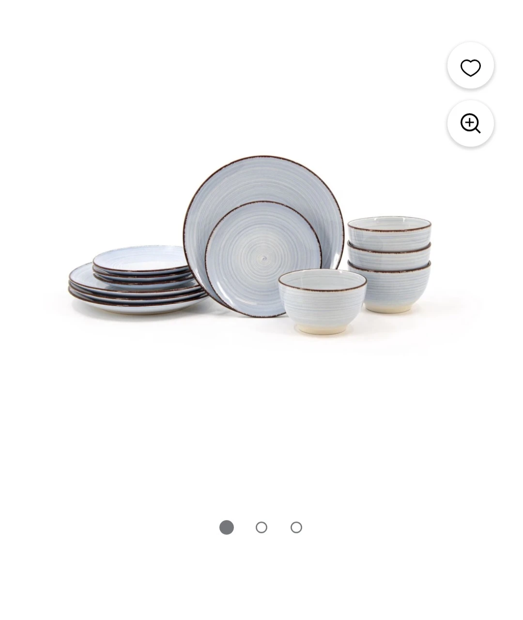 Hometrends 12-Piece Stoneware Dinnerware Set - Service for 4 - photo 3