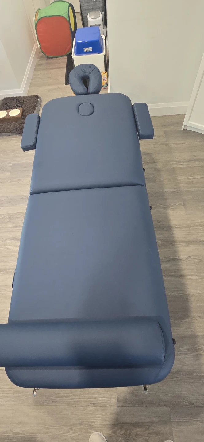 Blue Portable Massage Table with Accessories