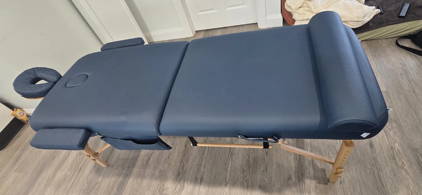 Blue Portable Massage Table with Accessories - photo 4