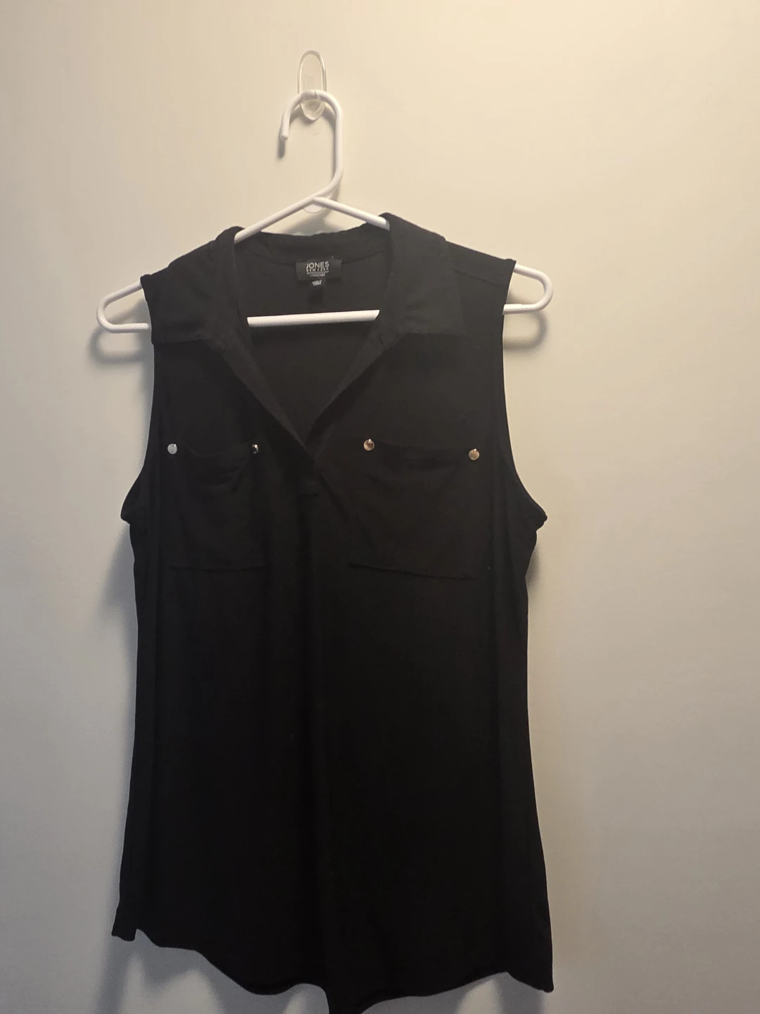 Jones New York Signature Black Sleeveless Top Size M - photo 4
