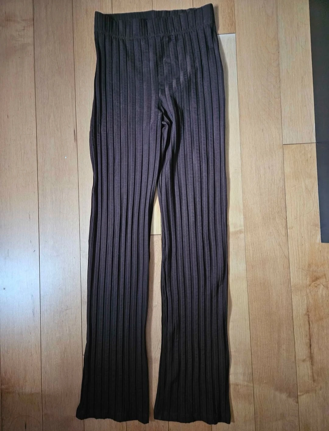 Reformation Brown Ribbed Knit Pants Size S