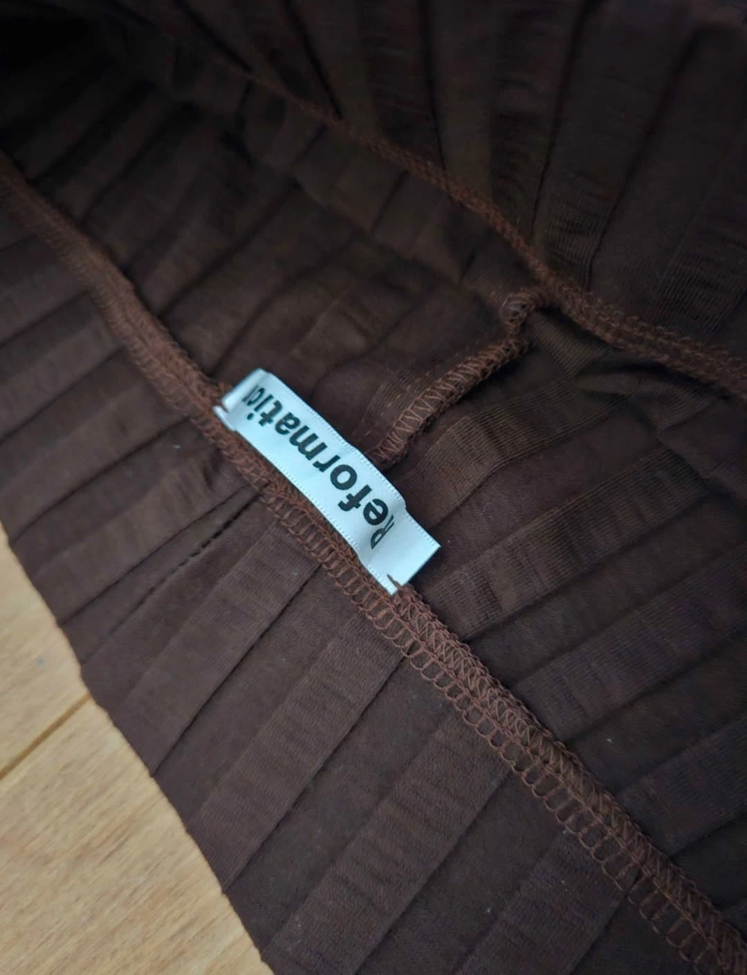 Reformation Brown Ribbed Knit Pants Size S - photo 2
