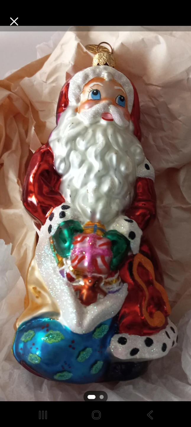 Christopher Radko Holiday Glass Ornament - Santa & Mrs. Claus