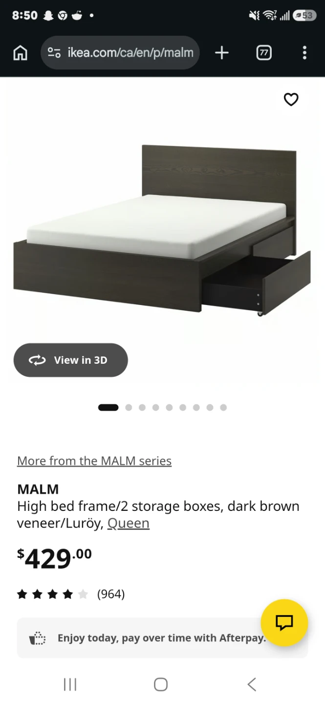 Ikea Queen Sized Bed Frame With Underbed Storage - photo 4