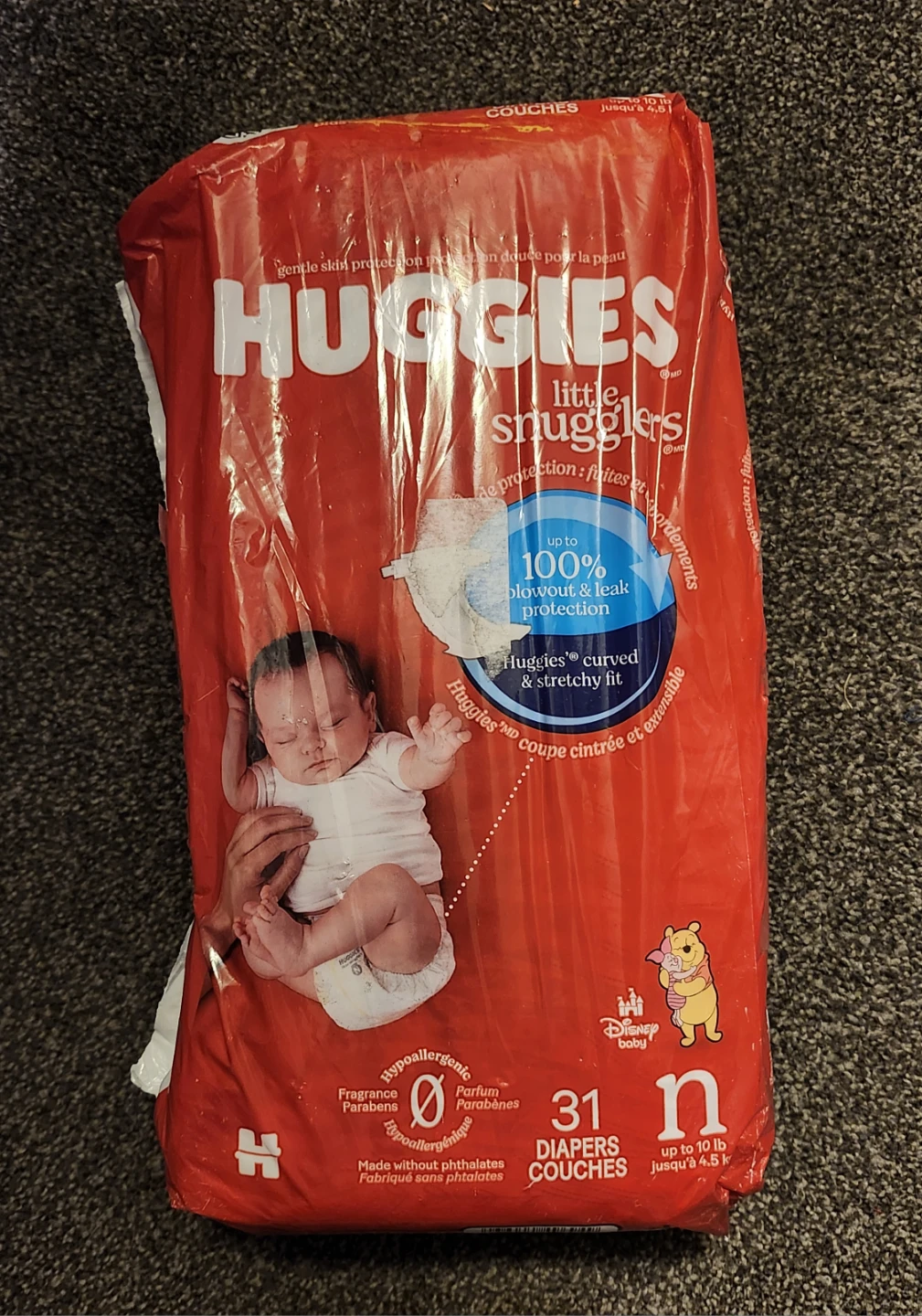 Huggies Little Snugglers Diapers Size N (31 Count)