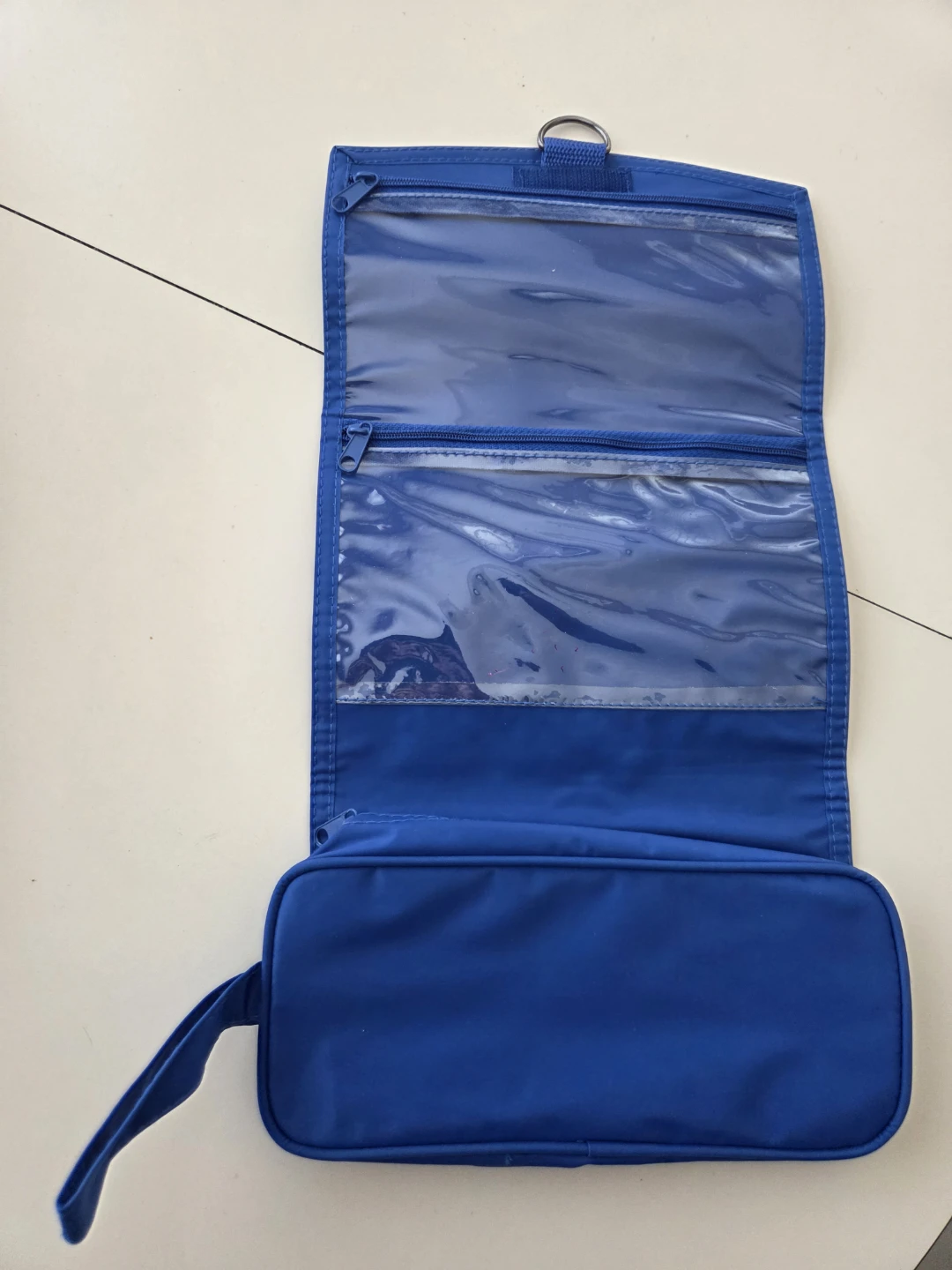 Toiletry travel (NEW)  blue nylon bag. Durable - photo 3