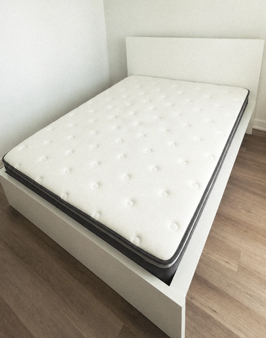 IKEA MALM Queen Bed Frame + 12" Hybrid Mattress - photo 2