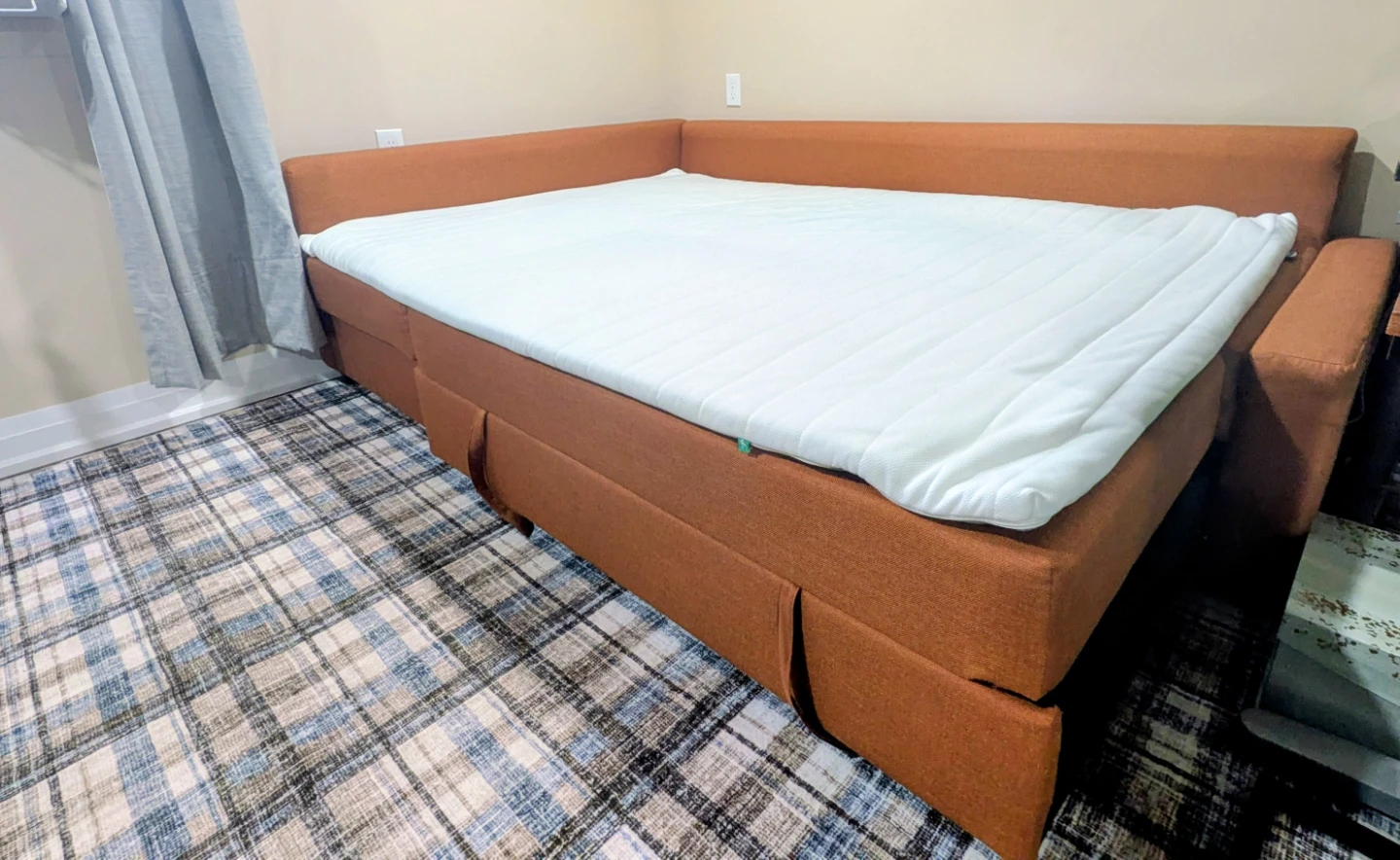 IKEA Orange Sectional Sofa Bed with Storage - photo 5