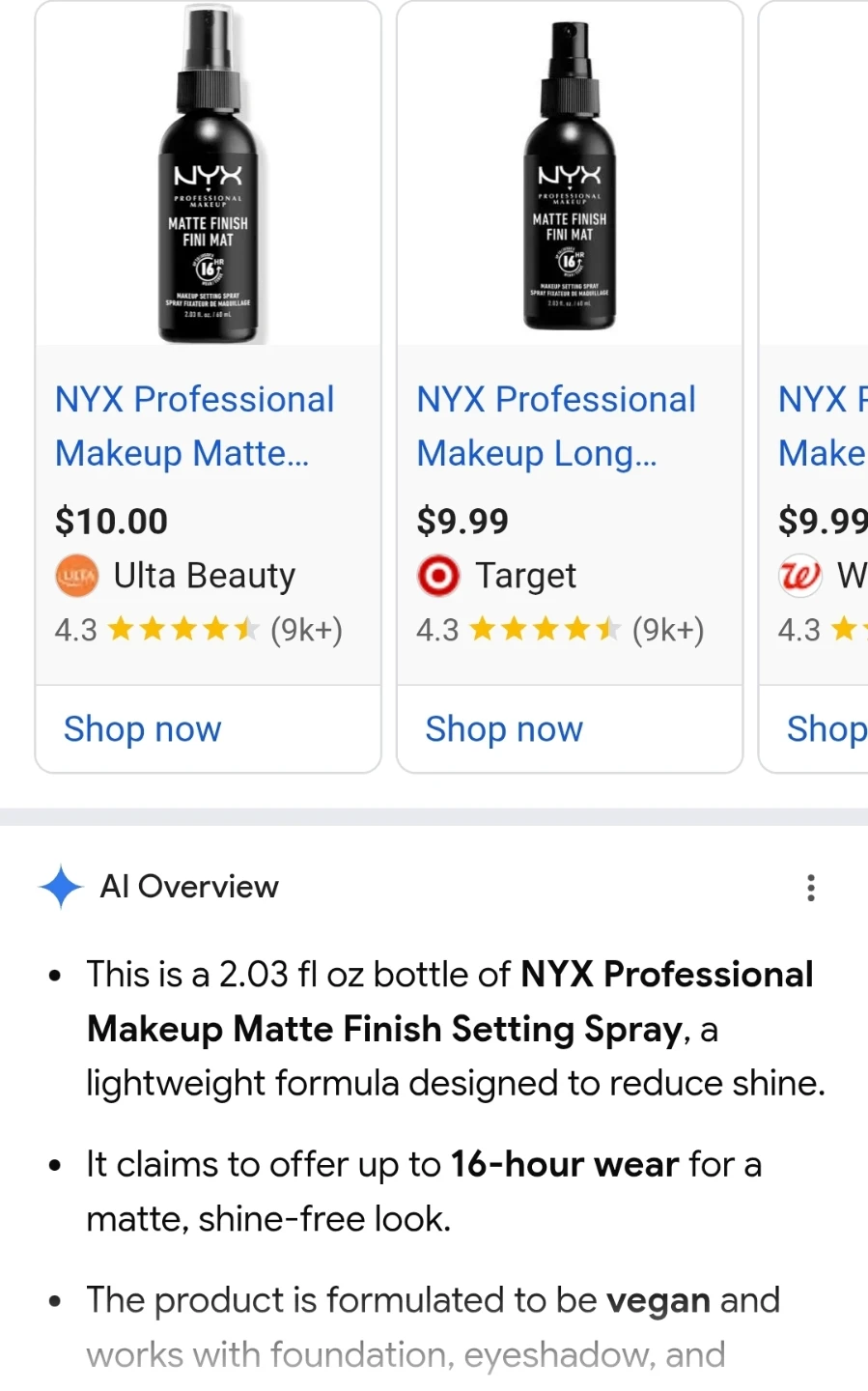 NYX Professional Makeup Matte Finish Setting Spray - photo 2