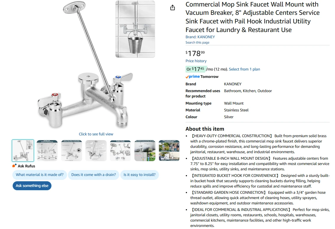 Wall Mount Faucet with Vacuum Breaker - photo 2