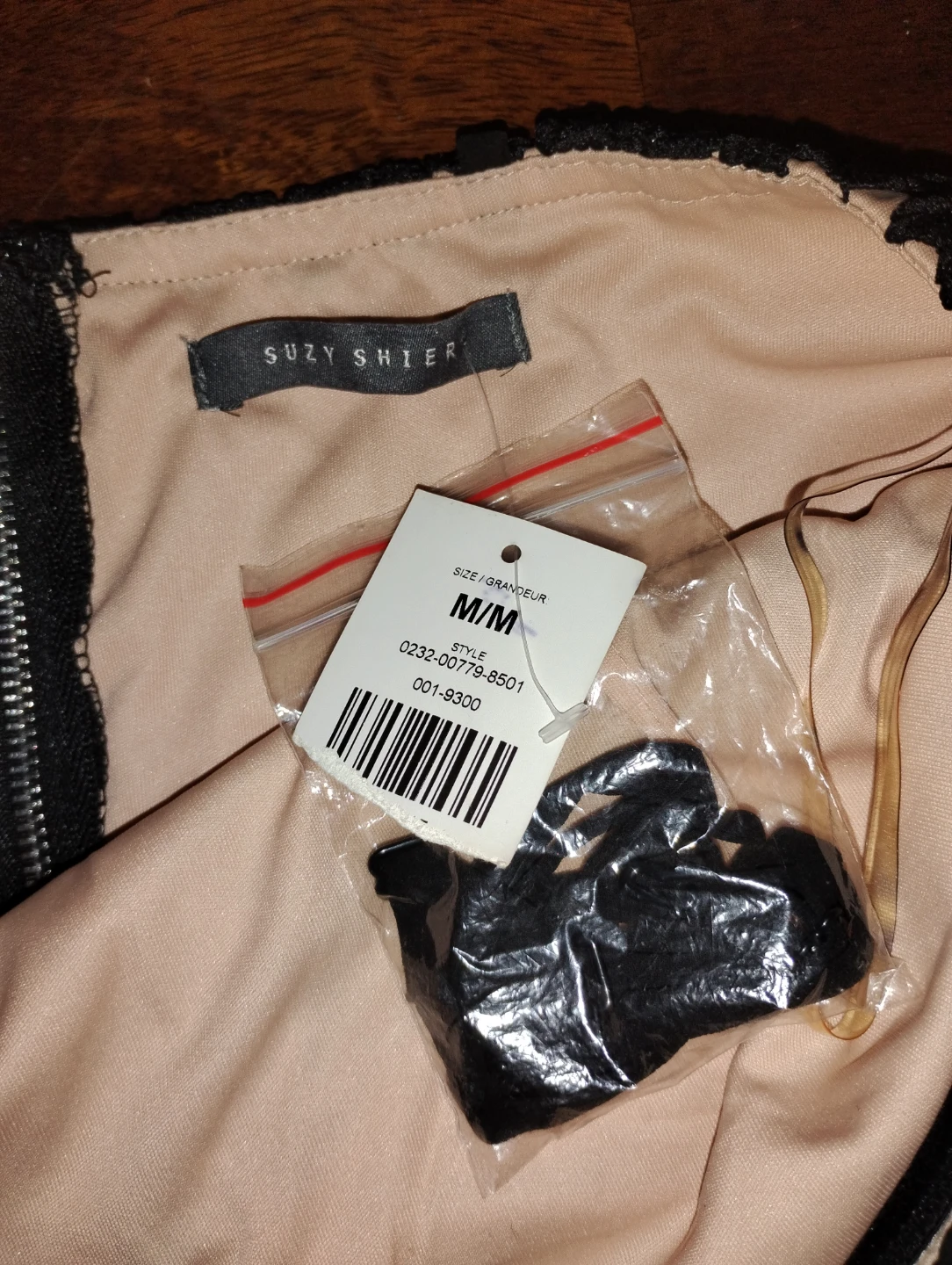 Suzy Shier Black Lace Strapless Dress M/M - photo 3