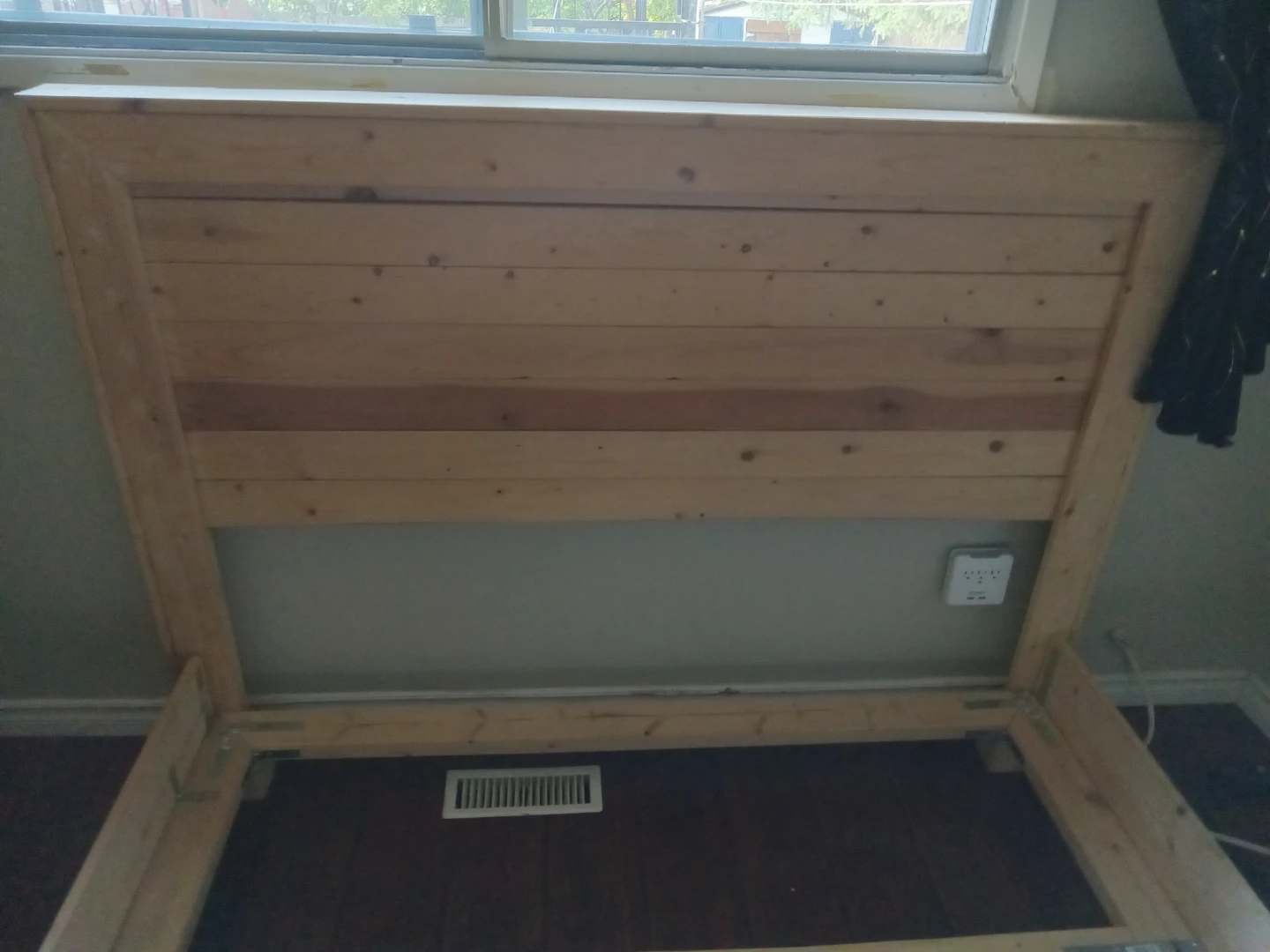 Wooden Bed Frame with Headboard - photo 2
