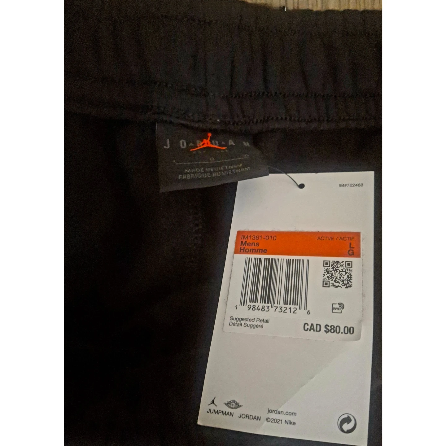 Men's Black  Nike Jordan Joggers NWT - photo 4