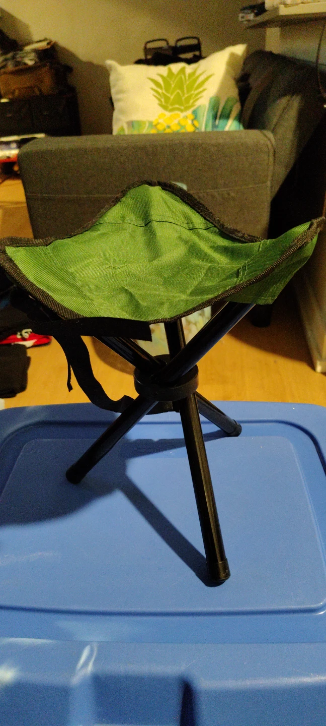 Green Portable Folding Tripod Stool