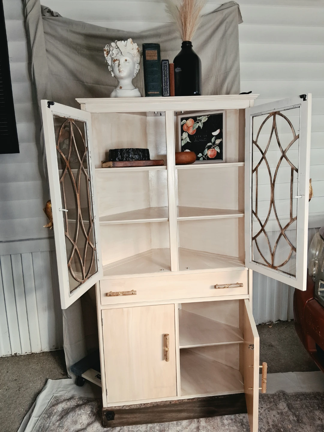 Redesigned Nature Inspired Corner Cabinet
