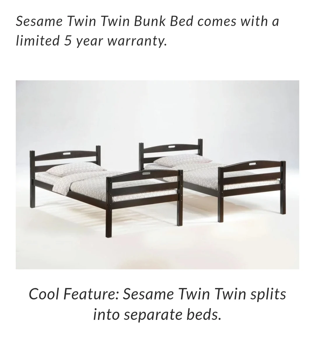 Solid wood twin bed frame