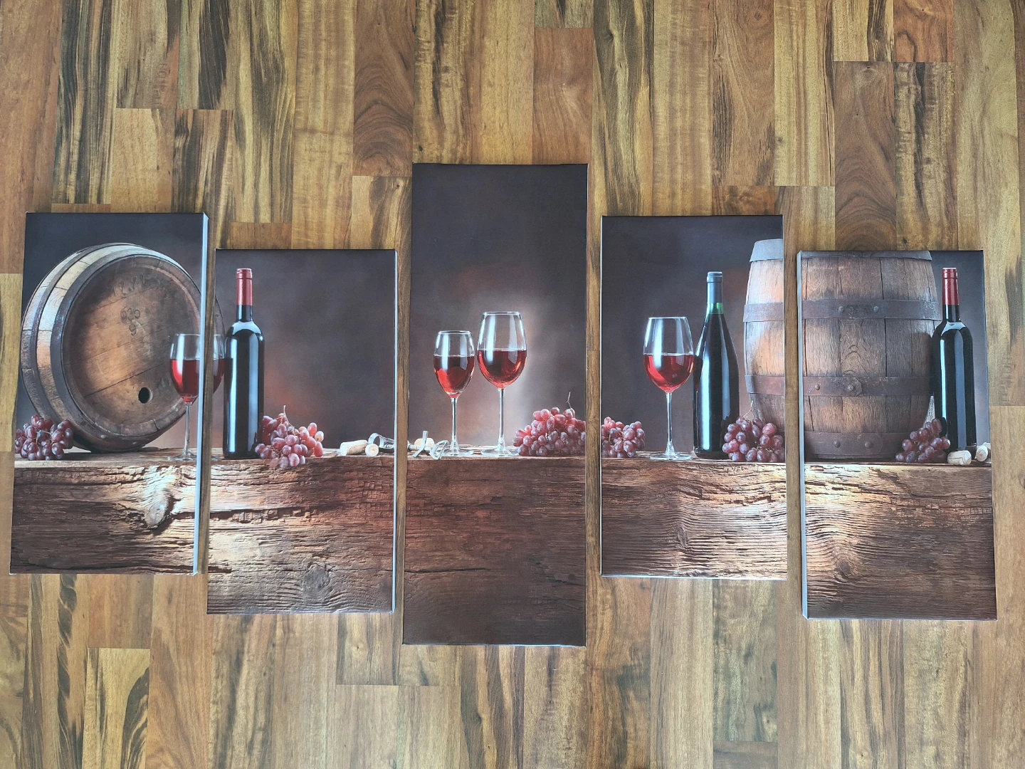 Wall Art Multi-Panel Canvas Print - Wine Theme