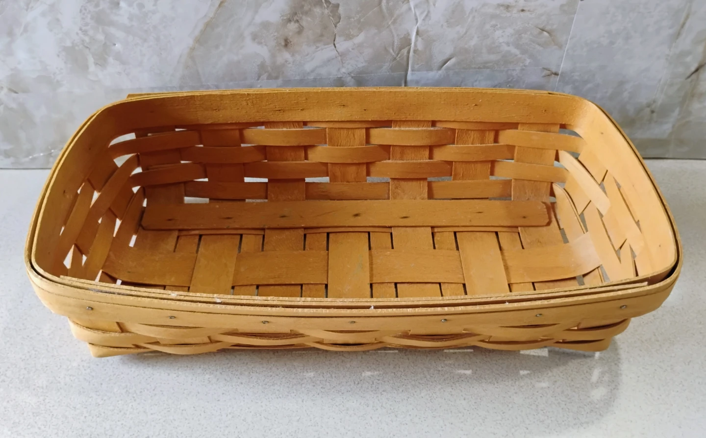 1997 SIGNED LONGABERGER CRACKER BASKET WITH DIVIDER - photo 3