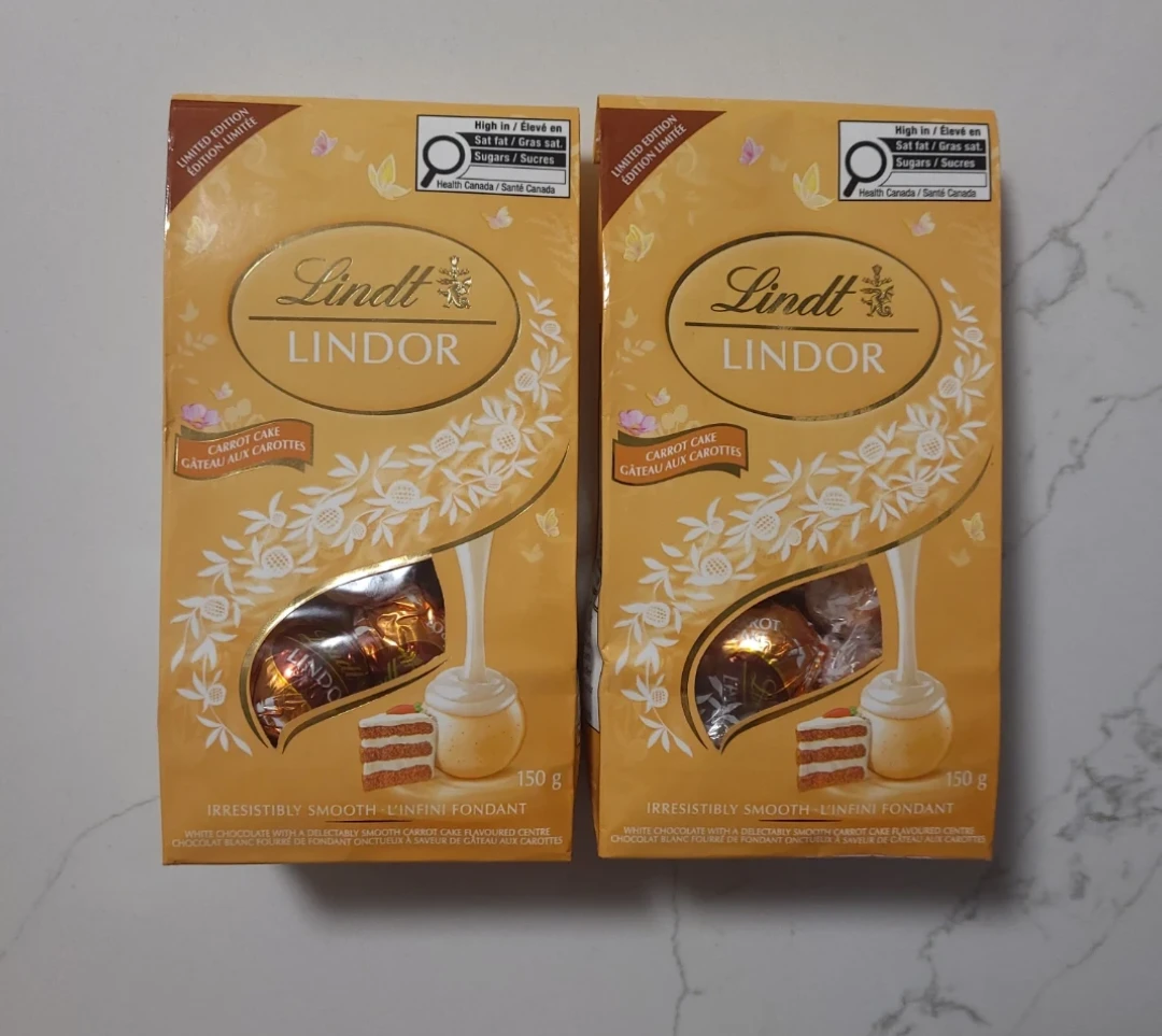 Lindt Lindor Carrot Cake, 150g x 2 Bags ($10 total)