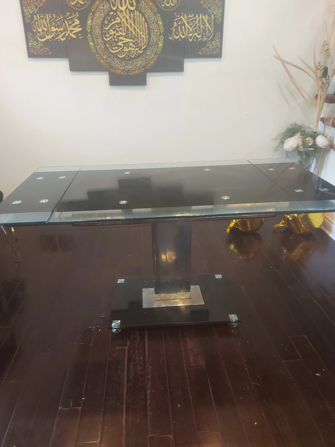 Glass Dining Table extendable