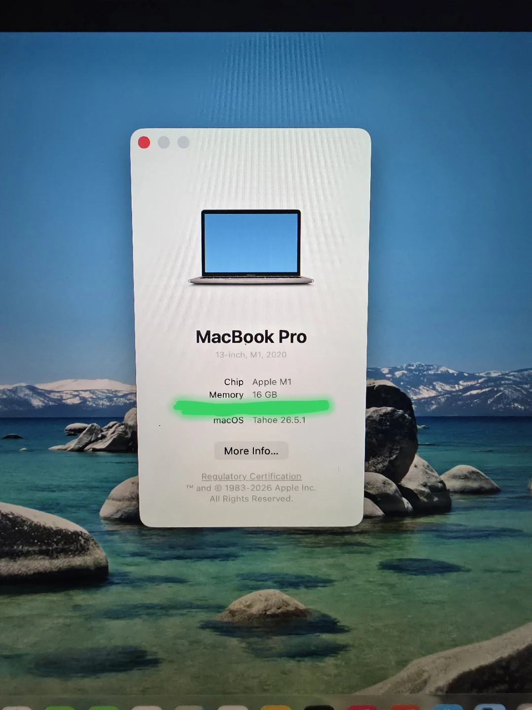 MacBook Pro 13-inch M1 16GB RAM - photo 4