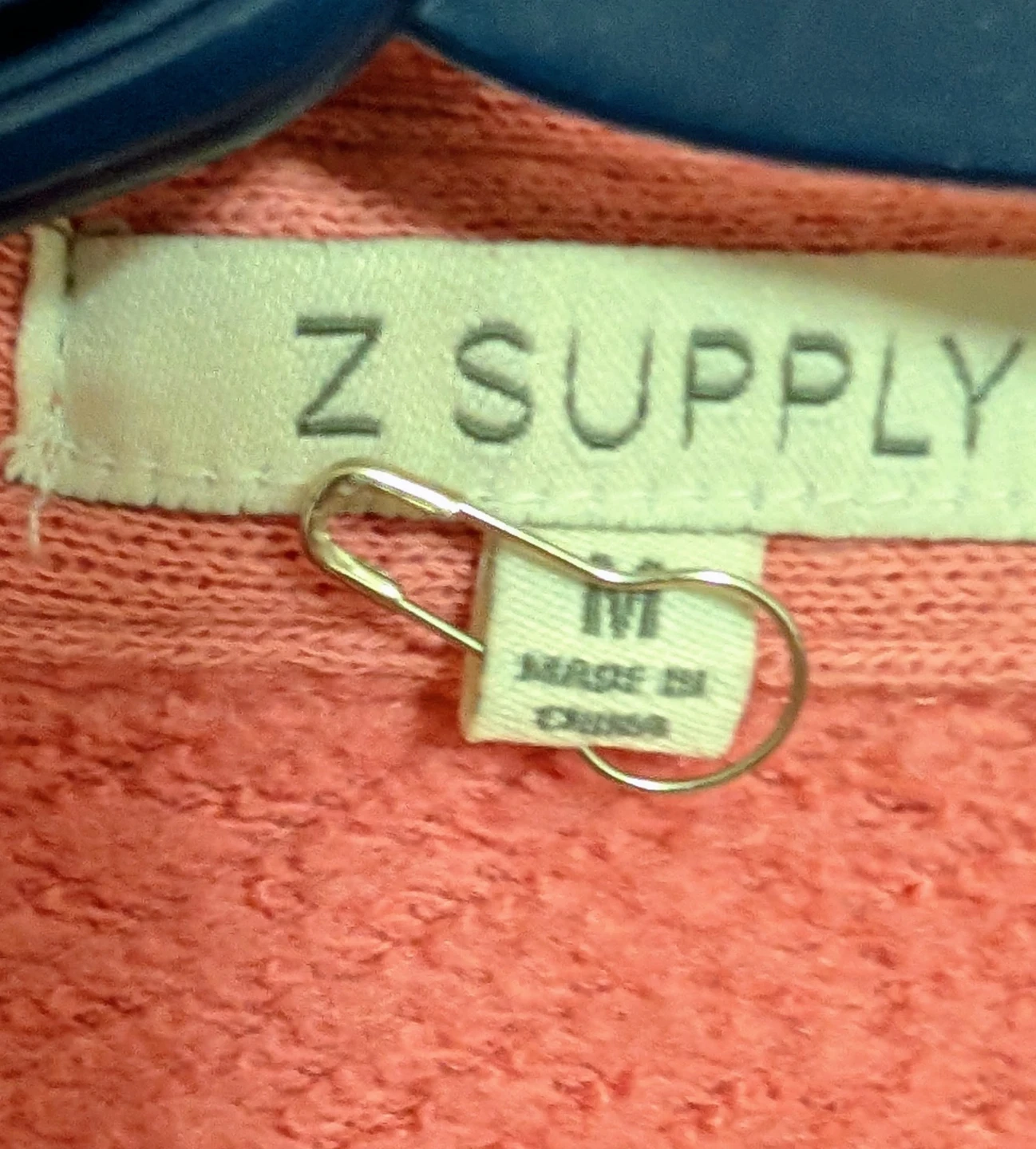 Z Supply Pink Collared Pullover Sweatshirt - Women's Medium - photo 2