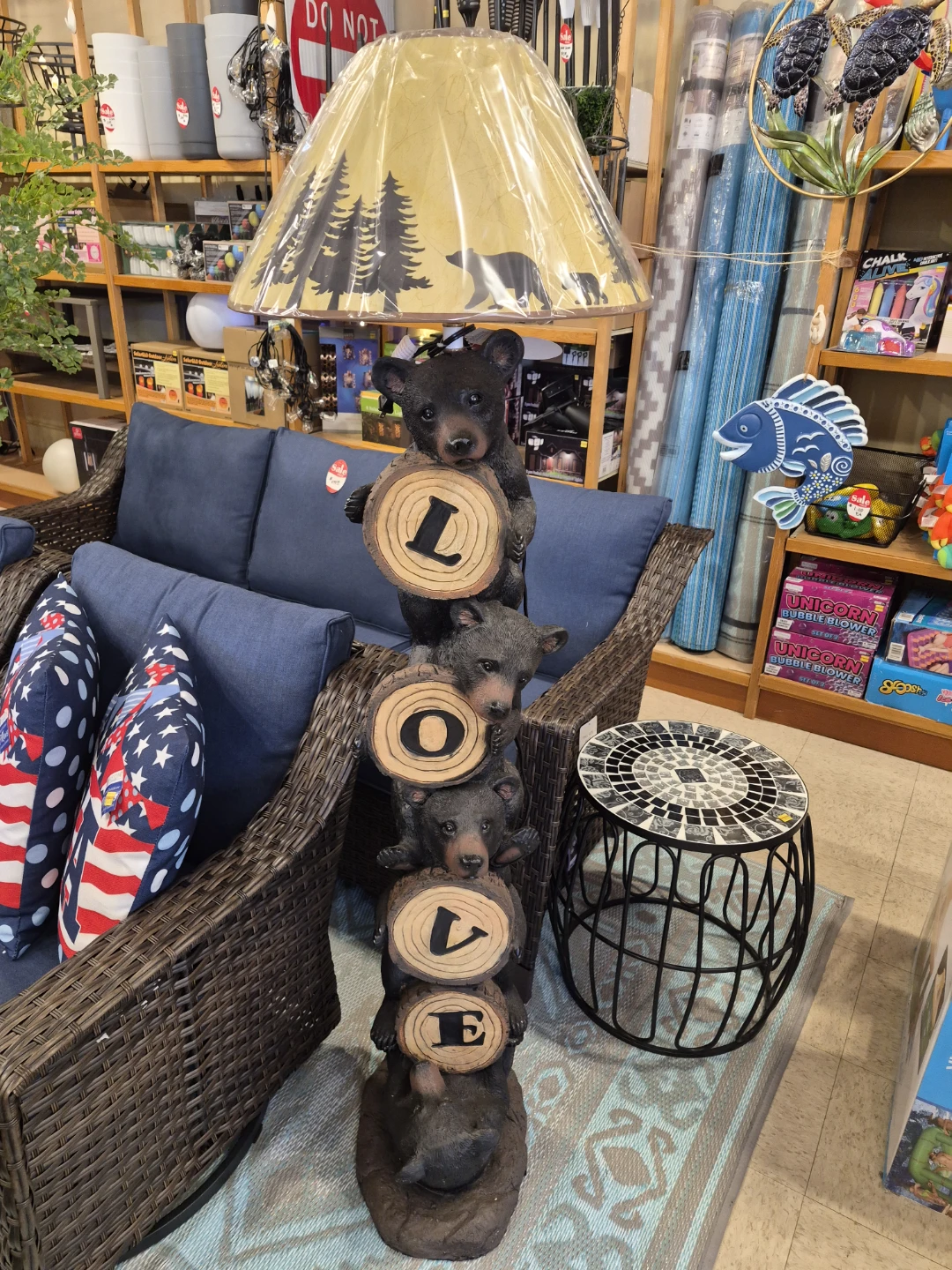 New 5ft tall Bear Lamp "love"  amzing details