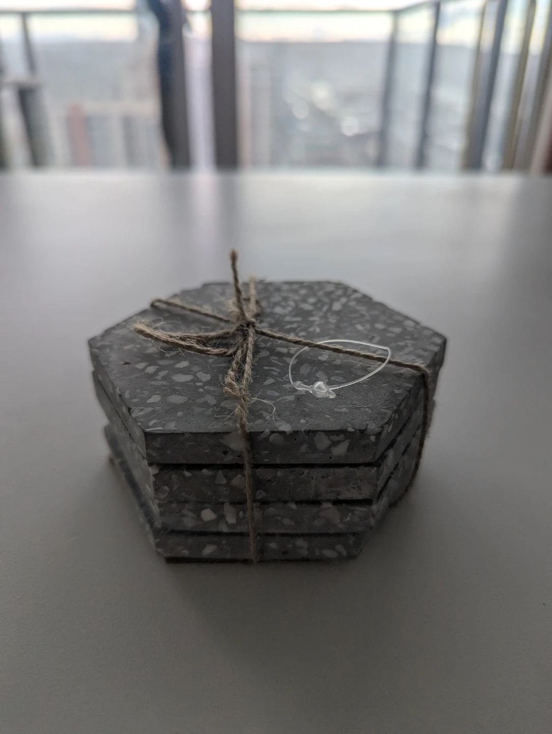 Hexagonal Terrazzo Coasters Set