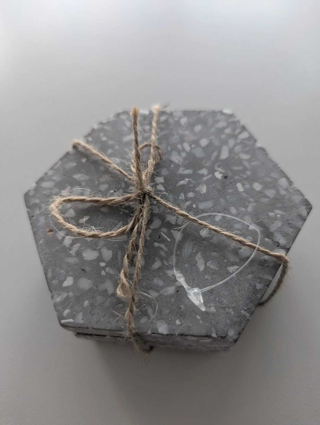 Hexagonal Terrazzo Coasters Set - photo 2