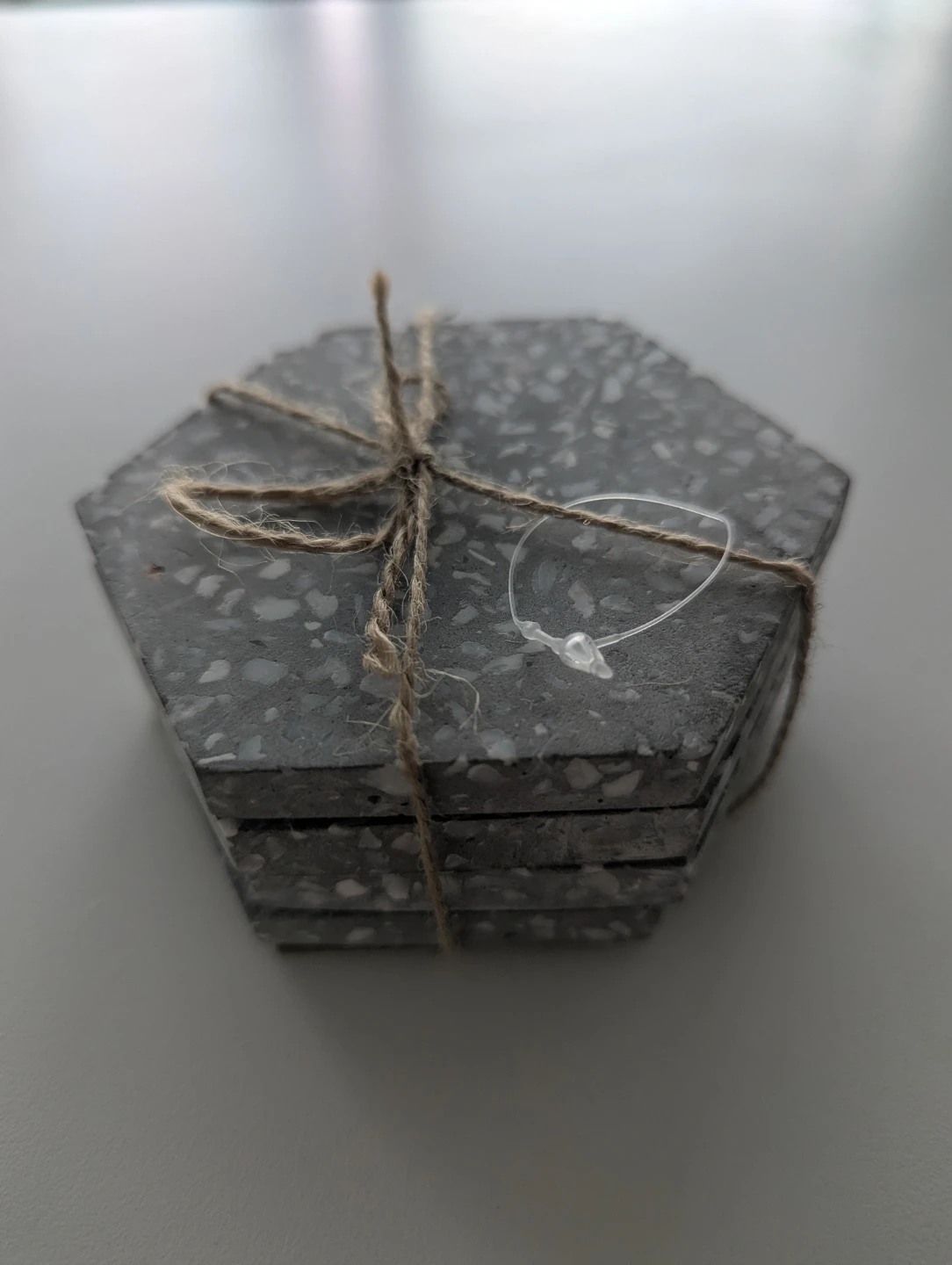 Hexagonal Terrazzo Coasters Set - photo 3