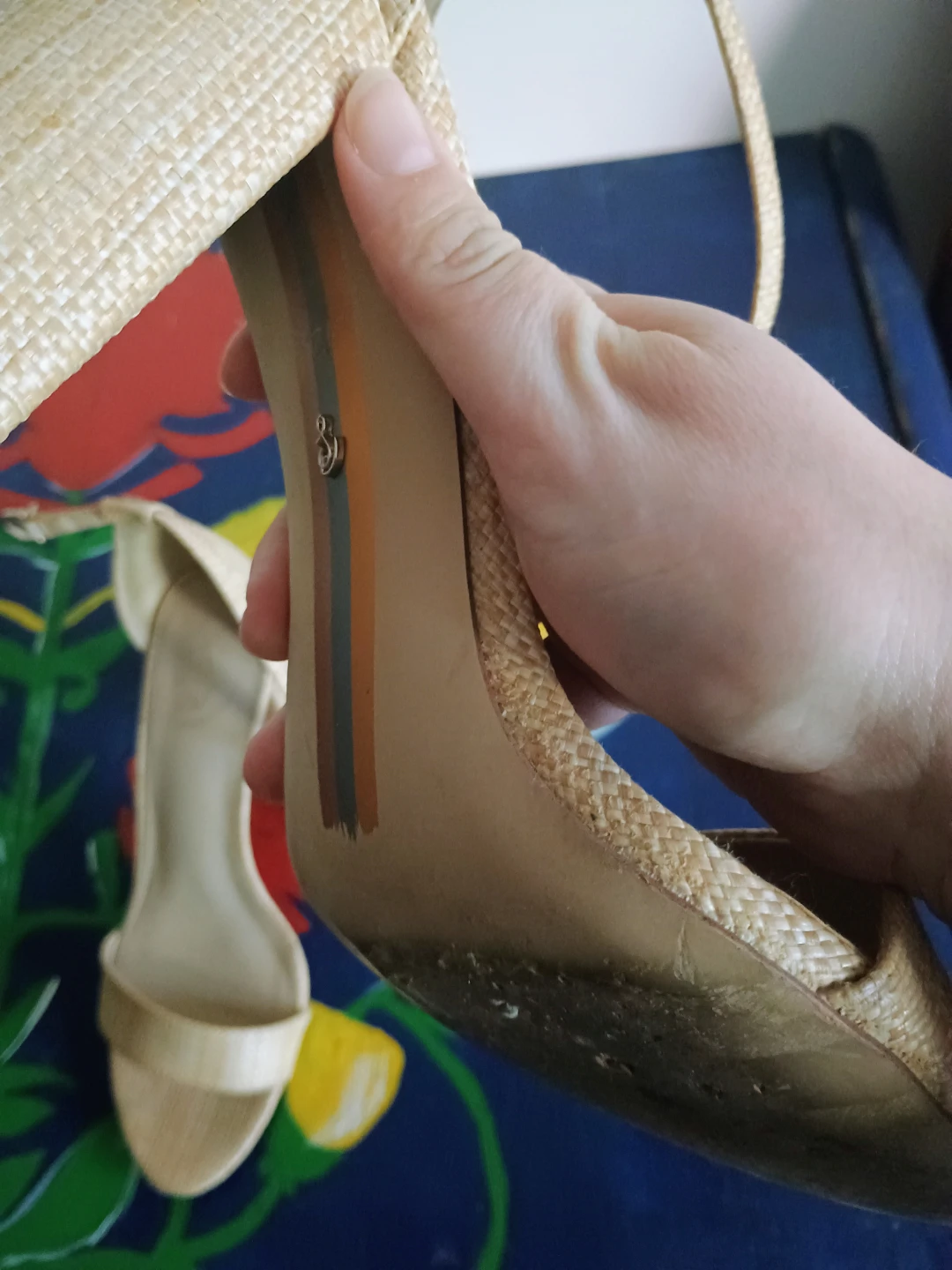 Sam Edelman size 12 Women's Straw Heeled Sandals - photo 4