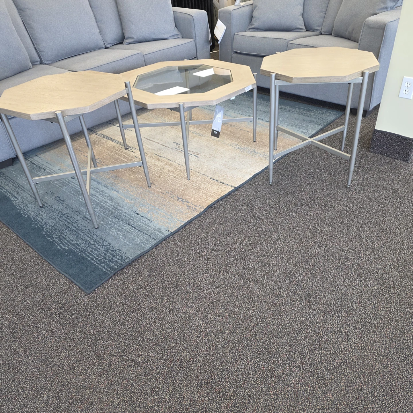 Set of 3 Octagonal Accent Tables - photo 2
