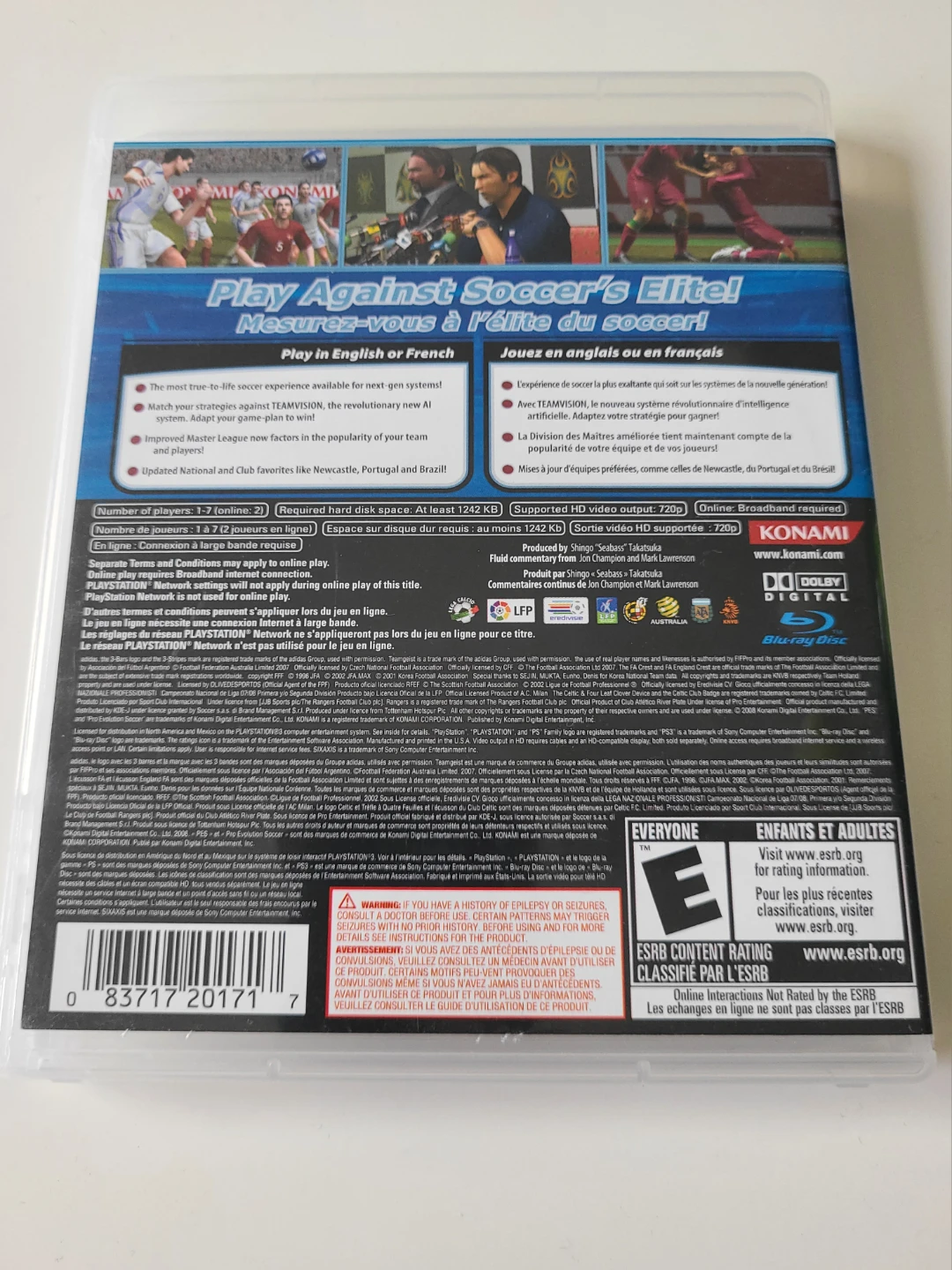 PES 2008 Pro Evolution Soccer PS3 game - photo 2