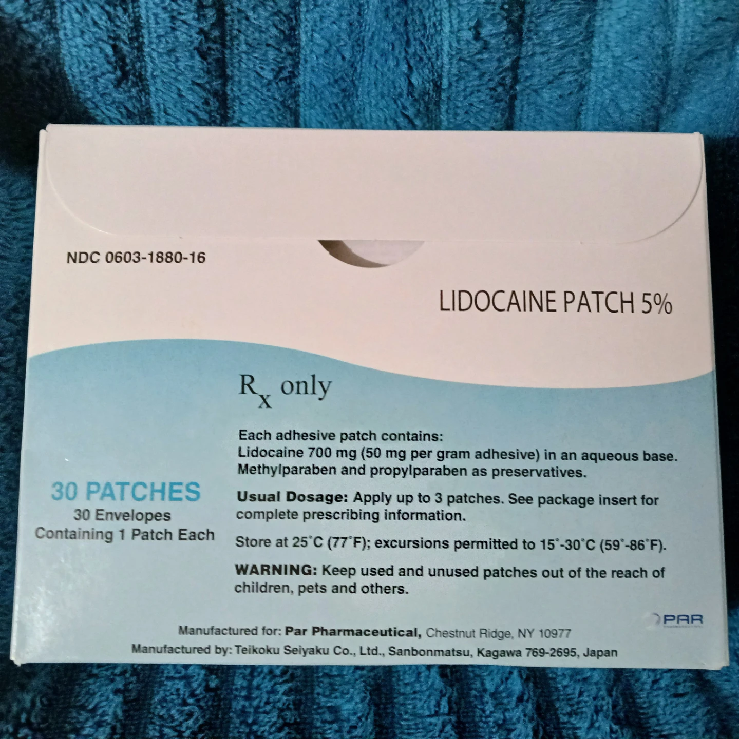 Lidocaine Patch 5% - 30 Patches