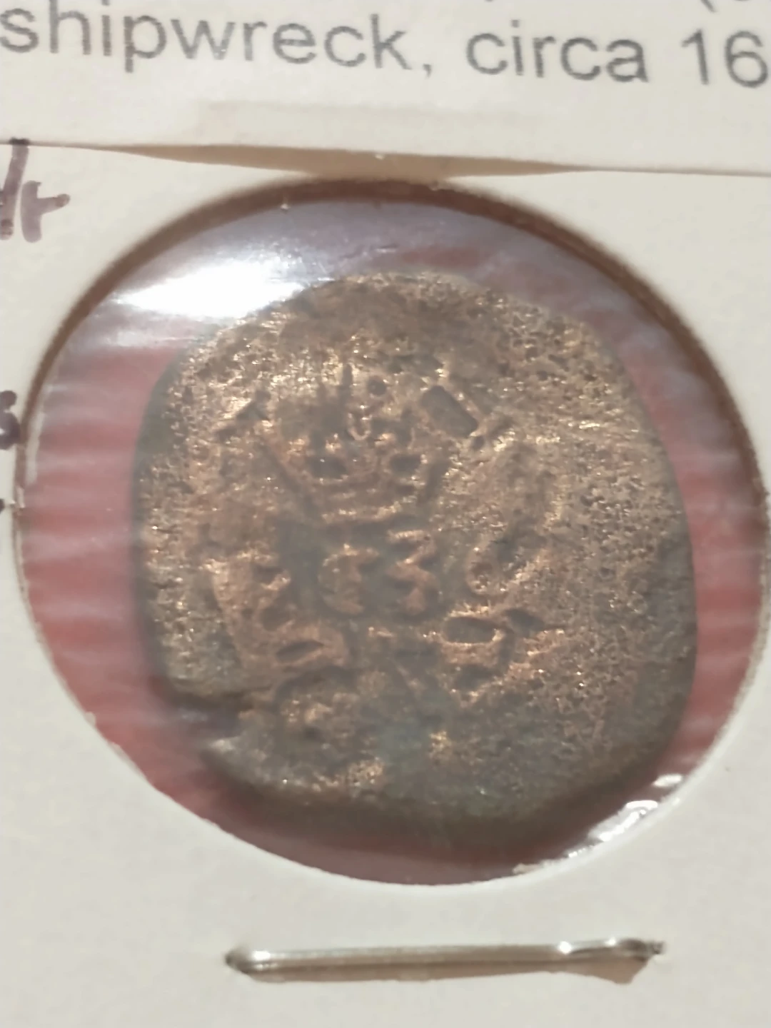 Spanish 17th Century Macuquina Cob Coin from Shipwreck c. 1655