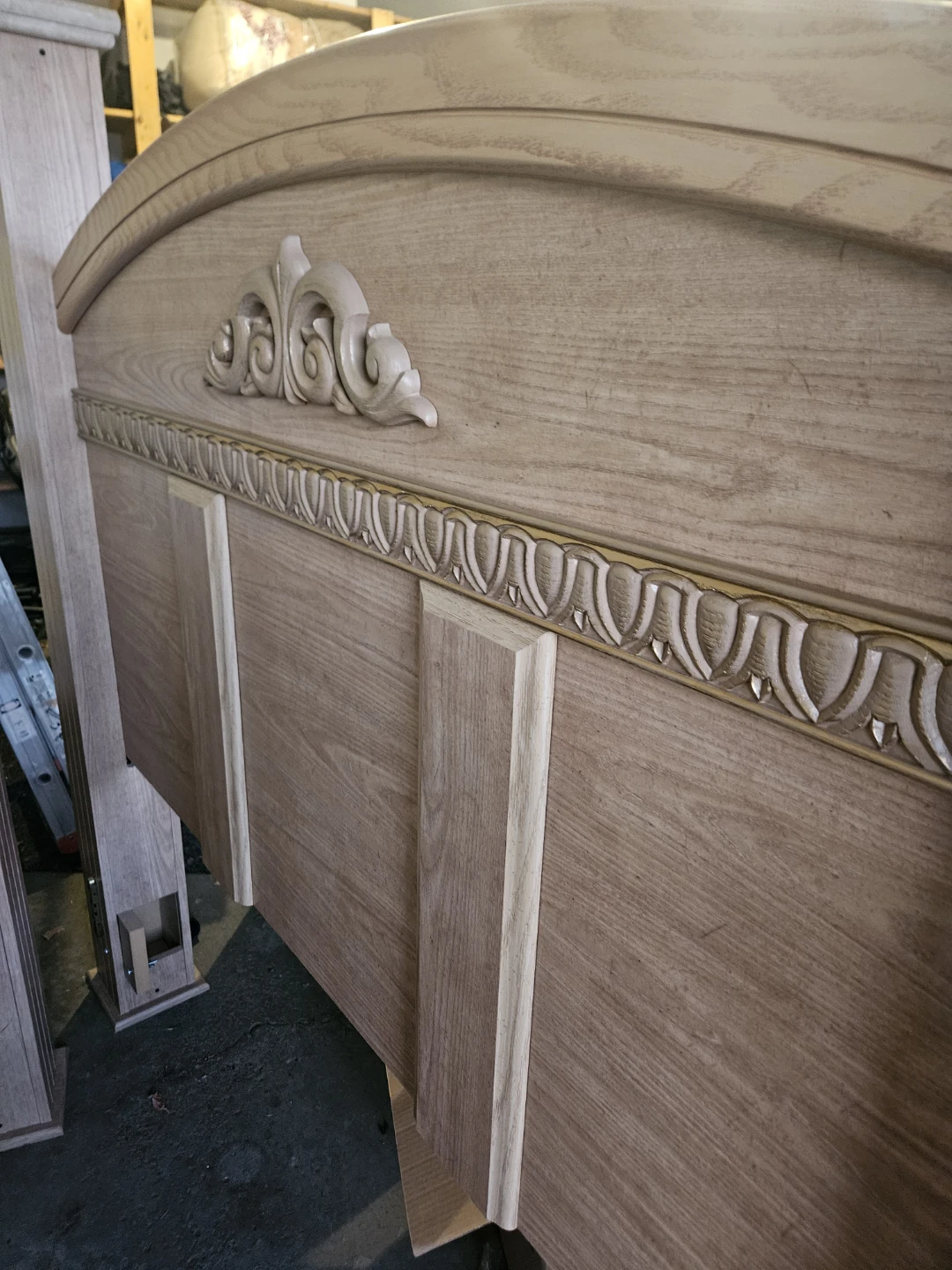 Solid Wood Headboard and Drawer Dresser Set