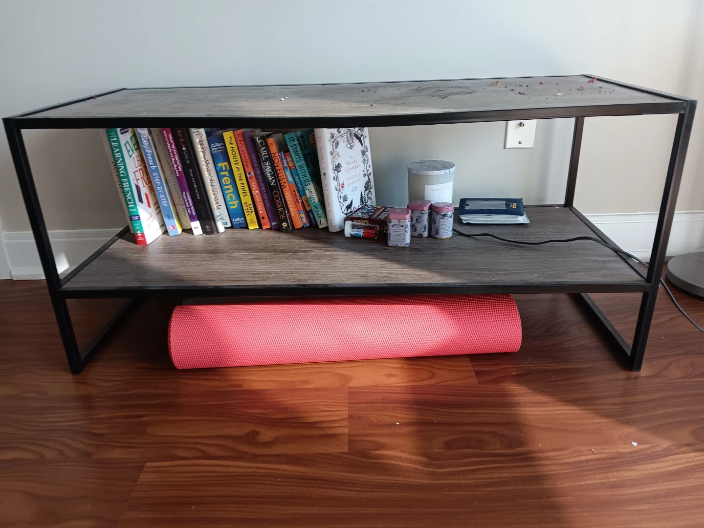 Moving Out sale- coffee table with wood top & black metal frame - photo 2