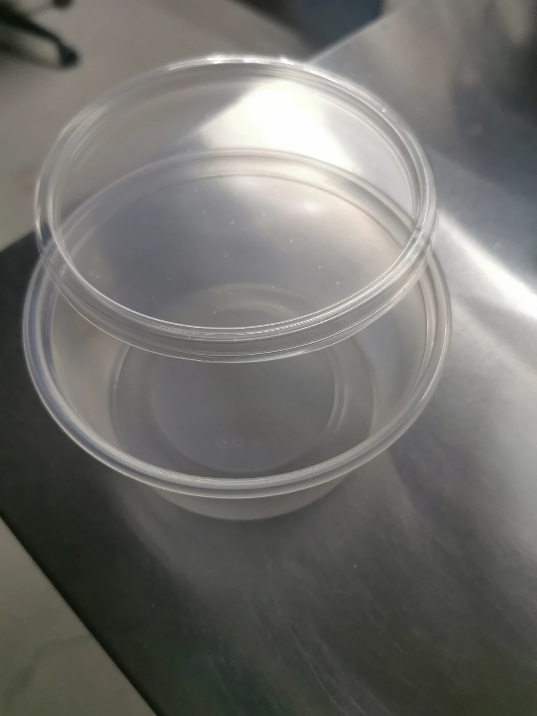 Stack of 50 Clear Plastic Food Containers with Lids