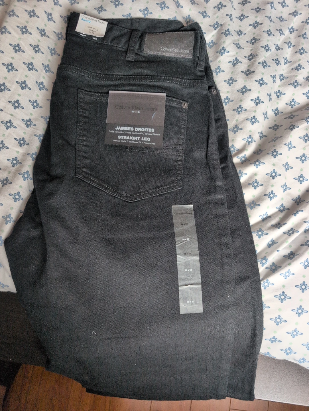 Calvin Klein Jeans Black Straight Leg Jeans
