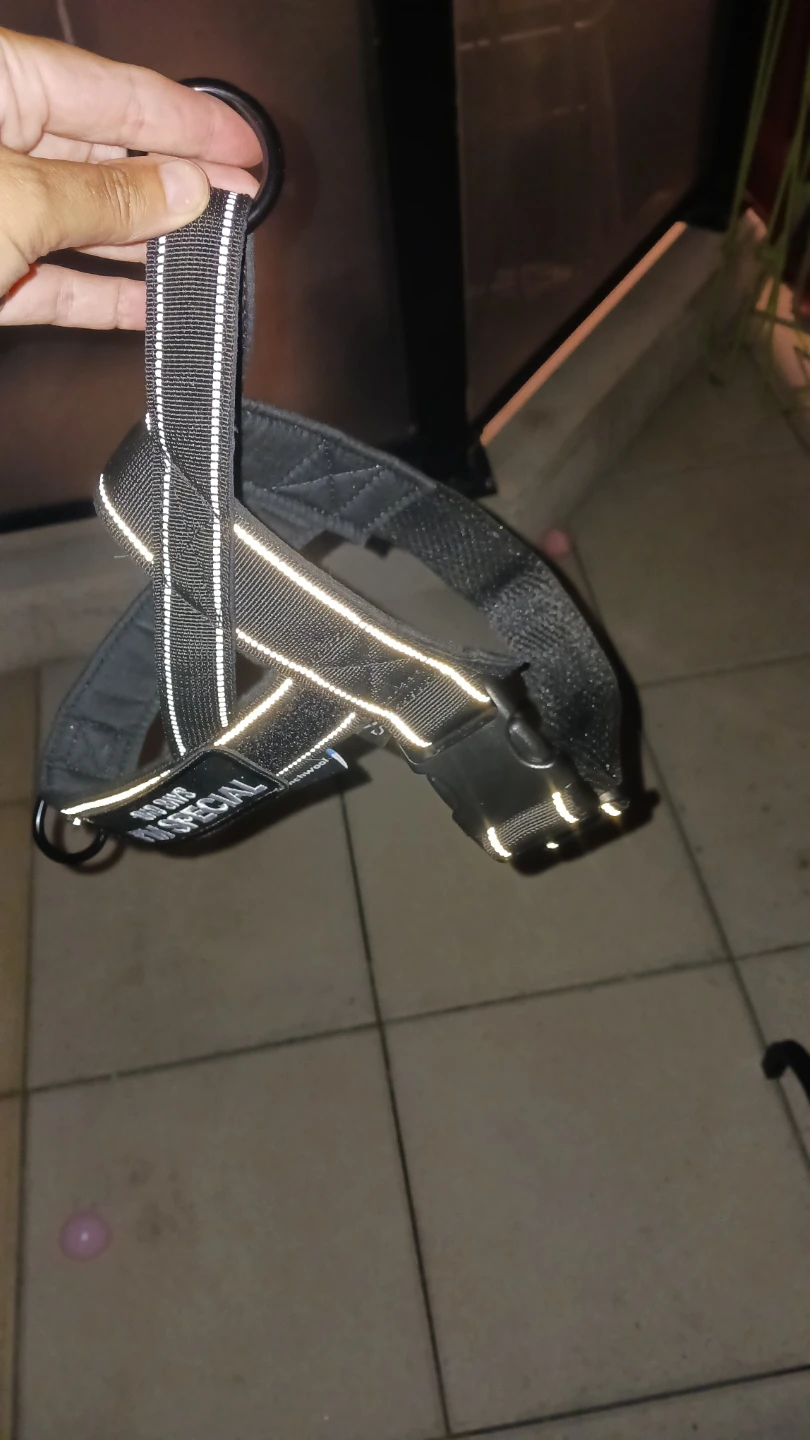 Black Dog Harness with Reflective Strips - photo 3