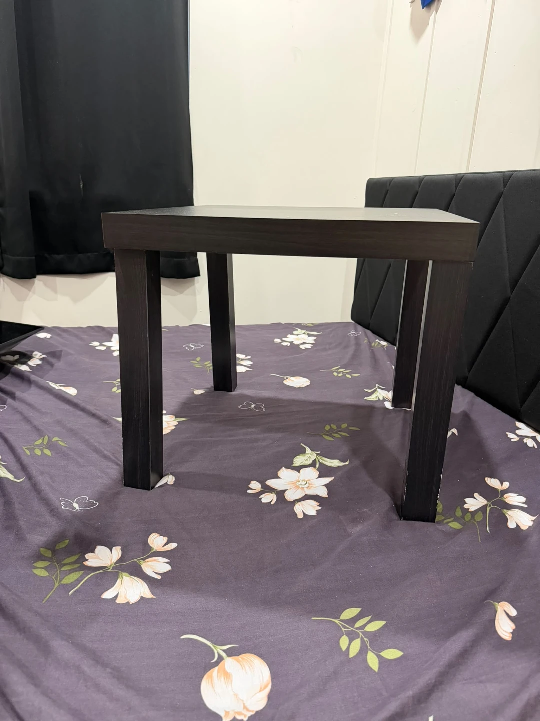 Small dark wood side table