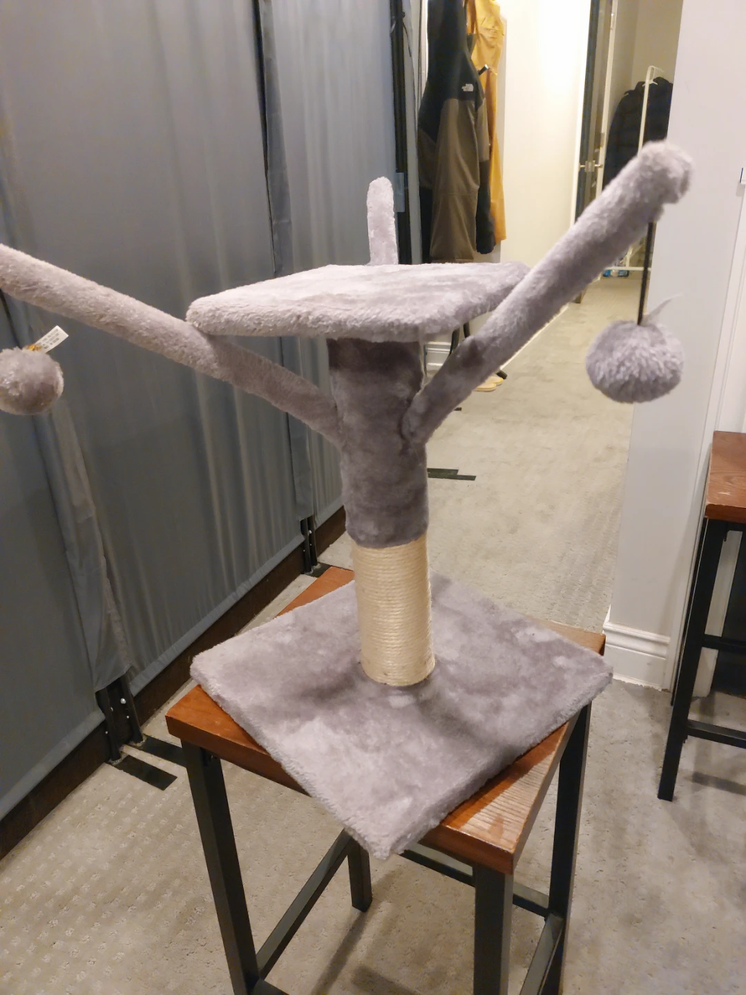 Gray Cat Tree Condo with Dangling Balls - photo 3