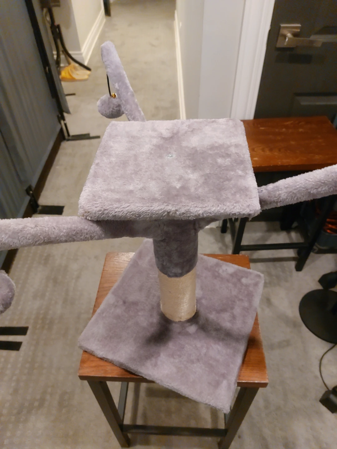 Gray Cat Tree Condo with Dangling Balls - photo 4