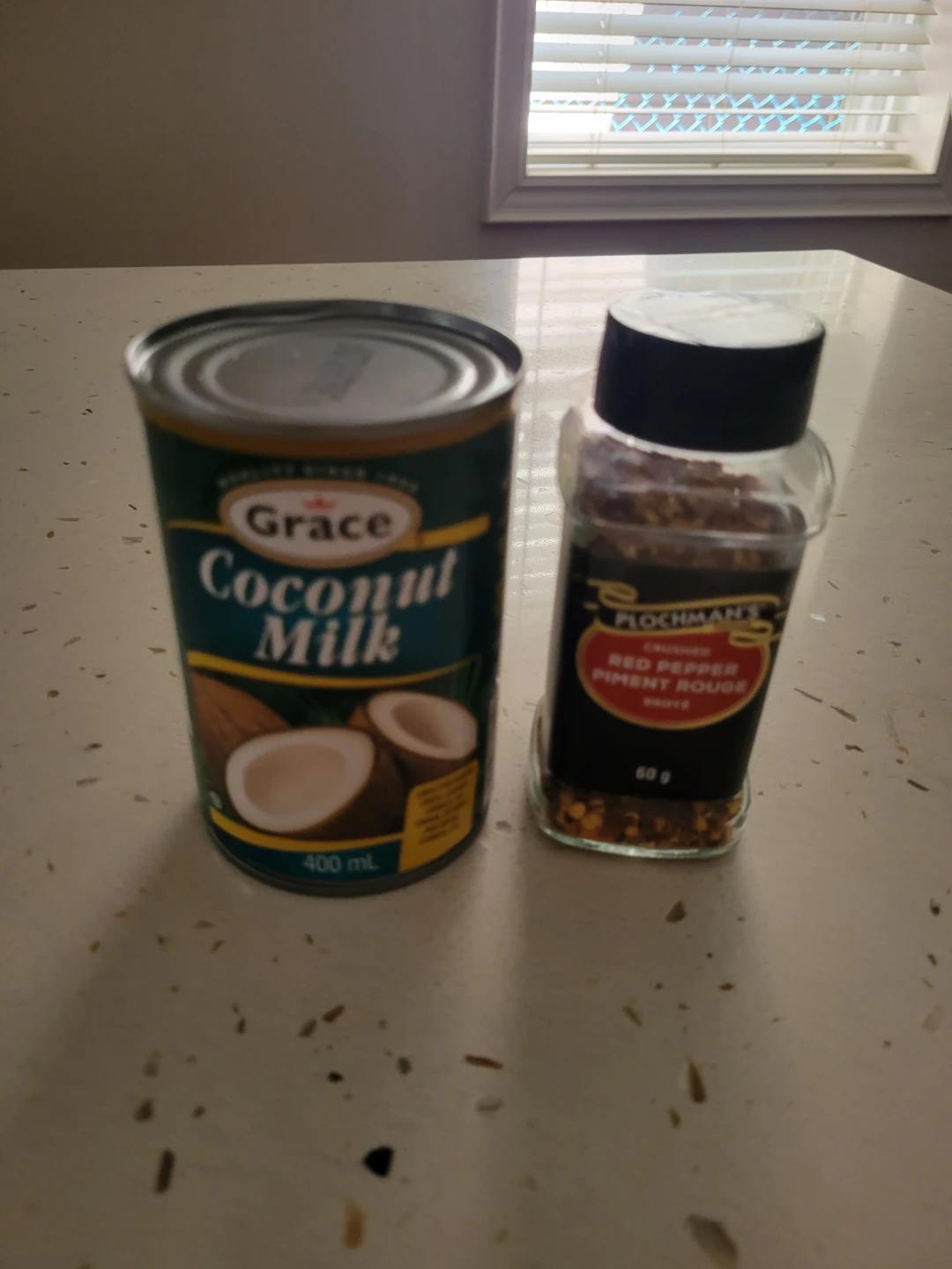 Grace Coconut Milk & Plochman's Red Pepper Flakes