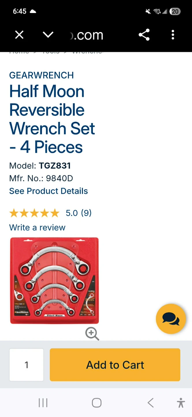 GEARWRENCH 4 Piece SAE Half Moon Reversible Wrench Set - photo 2