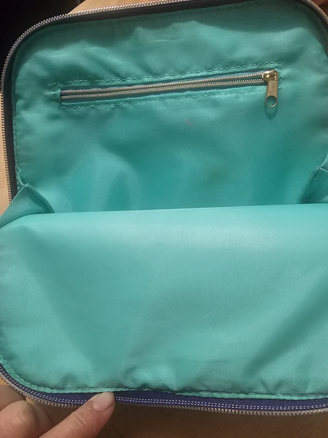 OSKIA London Blue Cosmetic Bag Pouch with Tassel - photo 2