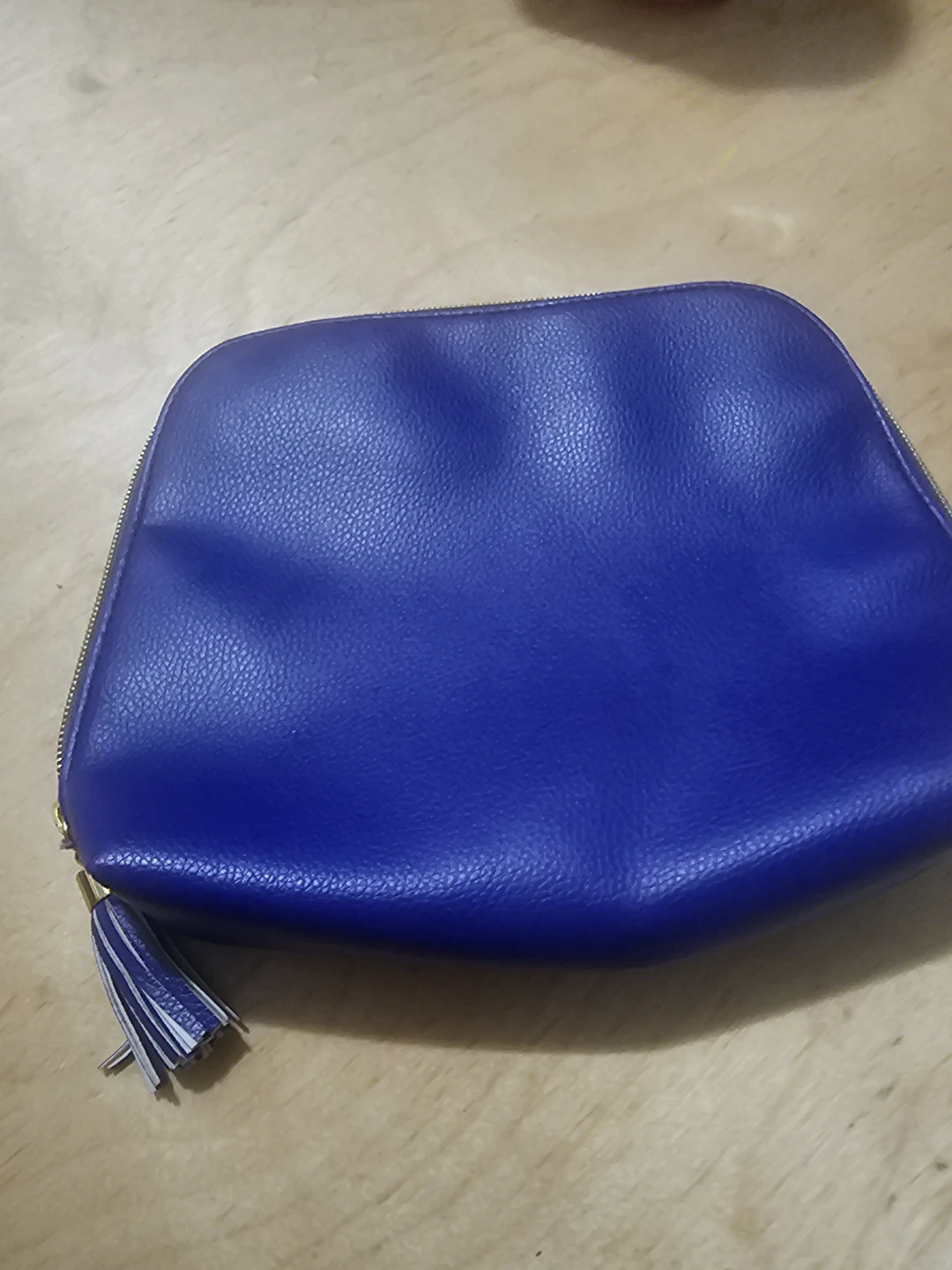 OSKIA London Blue Cosmetic Bag Pouch with Tassel - photo 4
