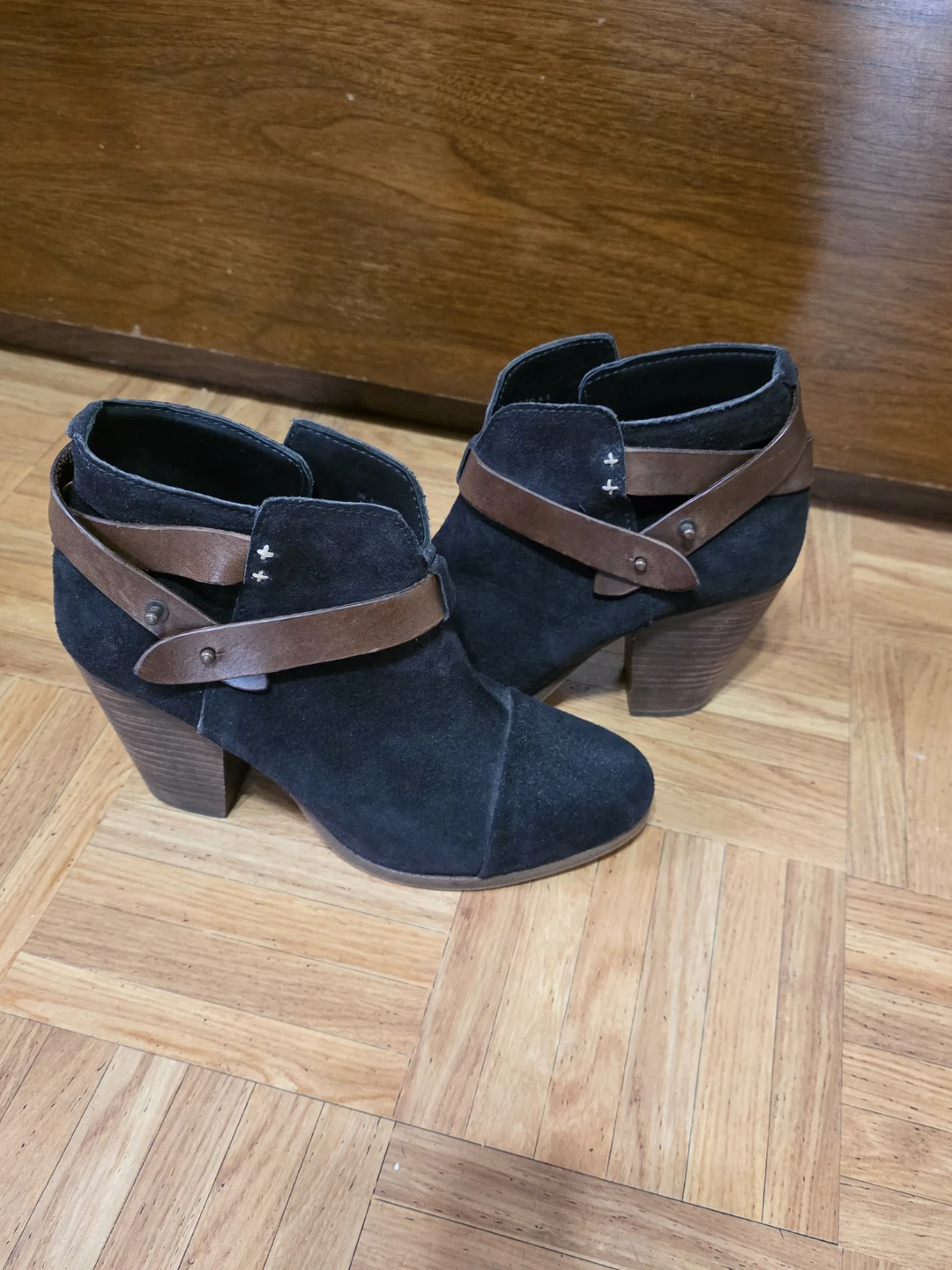 Rag & Bone Black Suede Harrow Booties - photo 3