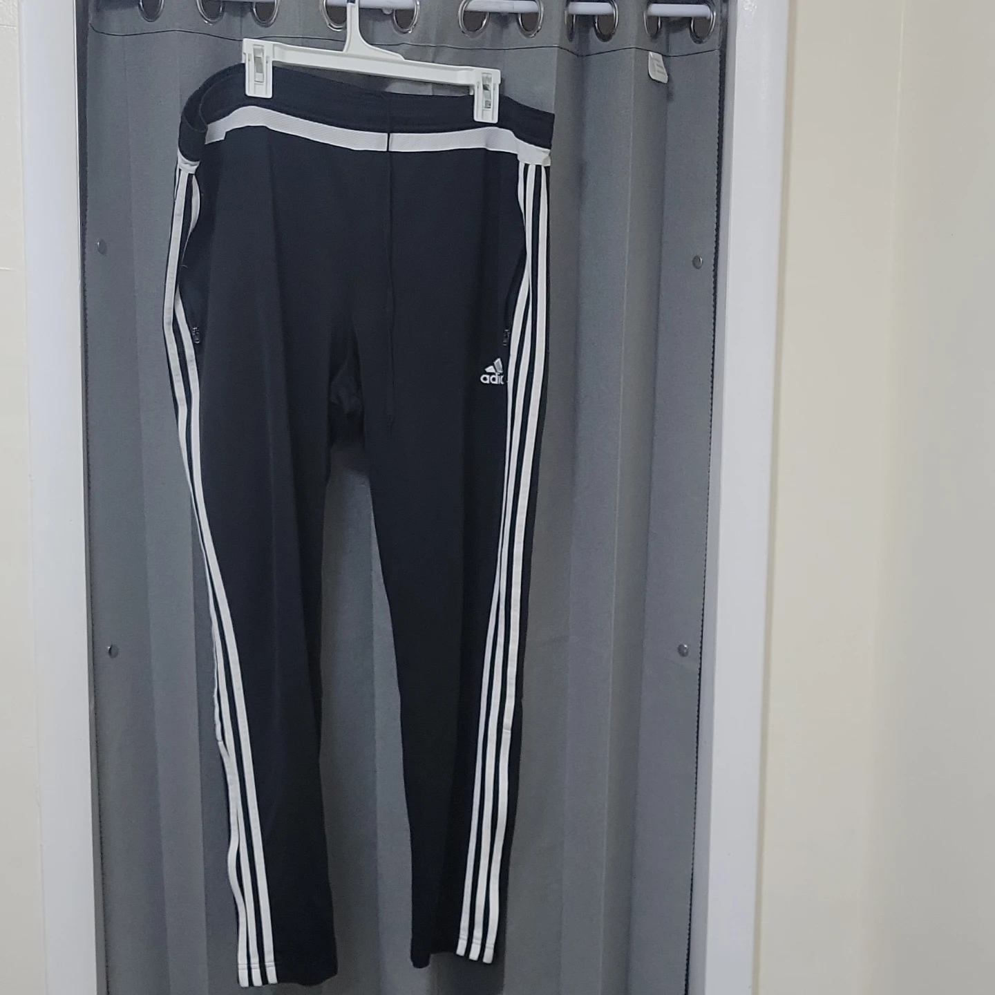 Adidas Track Pants Black White Stripes Size 2XL - photo 2