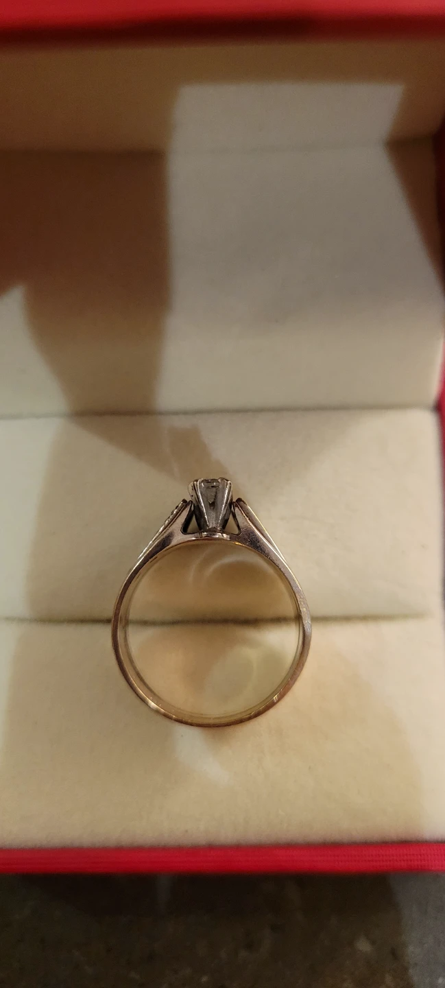 Vintage 10K White Gold Diamond triple Ring - photo 2